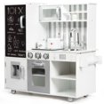 thumbnail image 1 of Costway Wood Kitchen Toy Kids Cooking Pretend Play Setw/ Utensils,Sounds & Wordpad White, 1 of 9