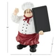thumbnail image 4 of 15" x 19" Multi Colored Polystone Chef Sculpture with Chalkboard, by DecMode, 4 of 14