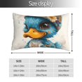 thumbnail image 2 of Fuzoiu Cute Sunflower Blue Duck Print Pillow Case with Hidden Zipper,Pillow Covers,Soft and Comfortable Pillowcase-16"x24", 2 of 6