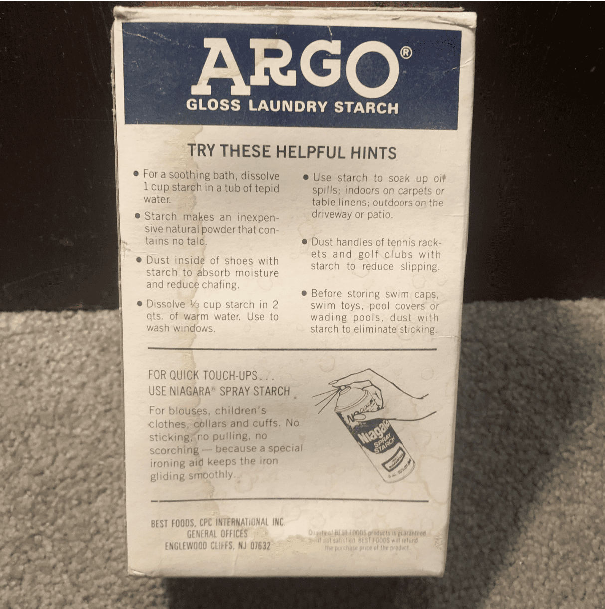 ARGO Gloss Laundry Starch Blue Box, 16oz
