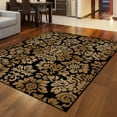 thumbnail image 1 of Radici USA 1747 Como Transitional Black Oriental Floral Damask Area Rug (5'5" x 7'7"), 1 of 2