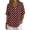 Burgundy, variant on Cotton Tops for Womens Turtleneck Polka Dot Print Half Button-Down Placket V Neck Blouse Short Sleeve Loose Fit Casual Shirt White