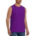 thumbnail image 2 of Easygdp Purple Men's Breathable Tank Tops Sleeveless Sporty T Shirts for Basketball, Mountaineering, Bodybuilding -XX-Large, 2 of 8