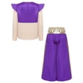 thumbnail image 2 of TiaoBug Kids Boys Arabian Prince Adventure Outfit Embellished Long Sleeve Top with Harem Pants Baggy Bottoms Purple 6, 2 of 4