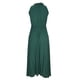 thumbnail image 5 of ICHUANYI Liquidación Vestidos adelgazantes fruncidos con cinturón, informales, sin mangas, con cuello redondo y cintura sólida para mujer ICHUANYI WER2023082204208, 5 of 5