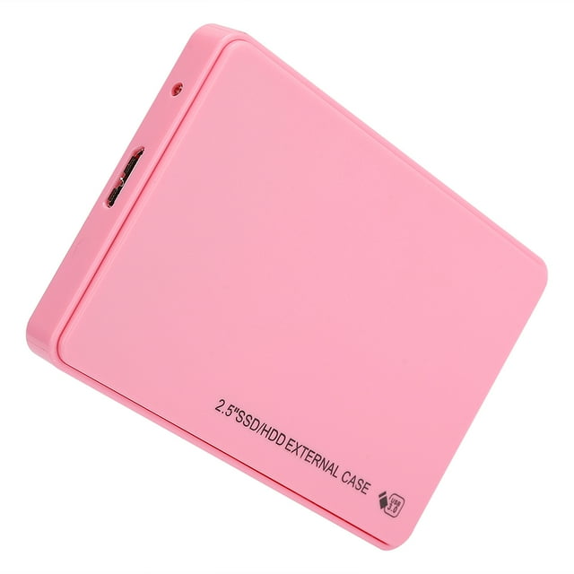5GB/ps Portable Mobile Hard Drive, Hard Disk Box, ABS Material For 2.5-Inch Hard Drives Pink