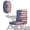 American Flag Splatter, variant on COEQINE Mobility Scooter Seat Slipcover Machine Washable Electric Wheelchair Cover with Adjustable Buckle & Elastic Edge, Universal Size 35 x 18 Inch, Sunflower Leopard Print