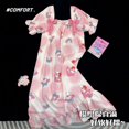 thumbnail image 4 of Vestido de pijama informal para mujer, camisón tejido de manga corta con dibujos animados de Hello Kitty, en el pecho con almohadillas, novedad de verano, 4 of 5
