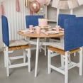 thumbnail image 3 of Navy Blue Chair Back Covers, Removable Chair Covers for Dining Chairs Set of 4, Washable Chairs Slipcovers Back Seat Protector for Wedding Party 19"x20", 3 of 9