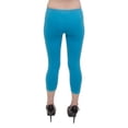thumbnail image 3 of Vivian's Fashions Capri Leggings - Cotton, Junior Size (Turquoise, 2X), 3 of 3