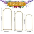 thumbnail image 5 of Primegos Arch Backdrop Stand,6 ft,5 ft,4 ft Set of 3 Golden Metal Arch Backdrop Stand,Flower Stand Arch Frame for Wedding Ceremony Baby Shower Birthday Party Balloon Arch Decoration, 5 of 7