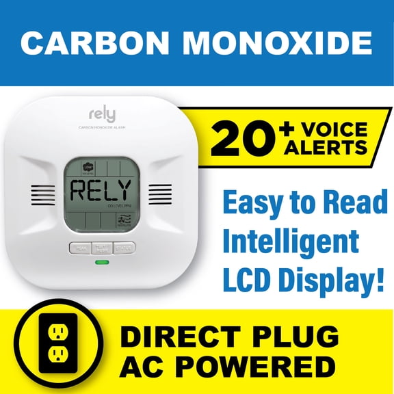 Rely RealAlerts 10-Year Battery Smoke Alarm with Voice Alerts and LED Warning, 1 Pack