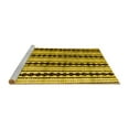 thumbnail image 2 of Ahgly Company Machine Washable Indoor Square Abstract Yellow Modern Area Rugs, 3' Square, 2 of 4