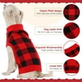 thumbnail image 3 of PUMYPOREITY Dog Sweater Vest Turtleneck Dogs Knitted Sweatshirt, Cold Weather Puppies Grid Pullover Pajamas, Autumn Winter Warm Pet Clothes Christmas Costumes for Small Medium Dogs Cats, 3 of 7