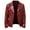Red, variant on Durtebeua Jacket with Removable Hood Motorcycle Jacket Casual Warm Winter Coat Leather Jacket With Hood