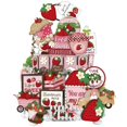 thumbnail image 1 of Set decorativo Yuntau Summer con bandejas escalonadas, 26 unidades, madera, fresa, 1 of 6