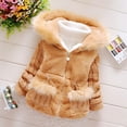 thumbnail image 3 of GYRATEDREAM 1-4T Kids Coat Winter Jacket Plush Casual Hooded Warm Trench Outwear Children Clothes for Girls, 3 of 5