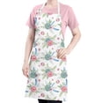thumbnail image 5 of Pioneer Flower Floral Print Pattern Apron for Women and Men, Cotton Linen Waterproof with Pockets, Adjustable, 33x27 Inch for Kitchen, Gardening, BBQ, Salon, 5 of 6