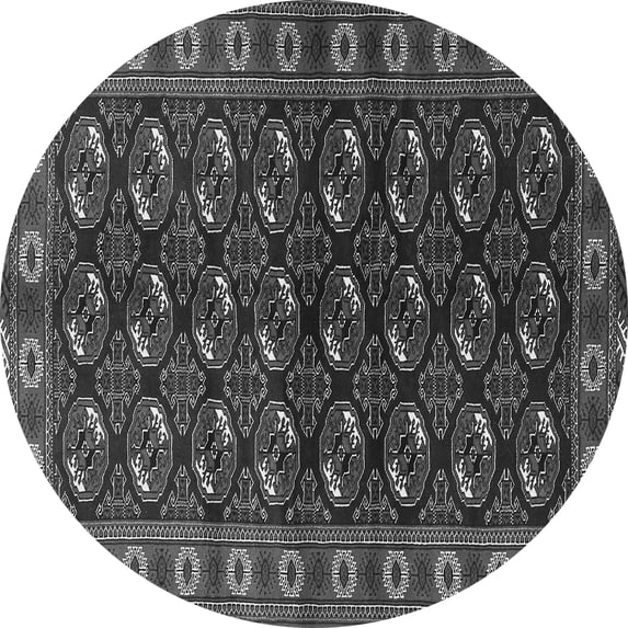 Ahgly Company Indoor Round Persian Gray Traditional Area Rugs, 6' Round