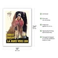 thumbnail image 2 of Charlie Chaplin in The Gold Rush (dans la Ruée Vers L’or) - Vintage French Film Movie Poster c.1921 - Bamboo Fine Art 290gsm Paper Print (Unframed) 18x24in, 2 of 4