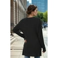 thumbnail image 5 of Women'S Fall Fashion Cardigan Soft Knit Cardigan for Women Long Sleeve Open Front Coat with Pockets Black L, 5 of 10