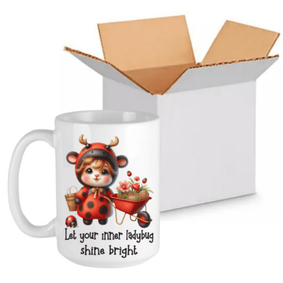 Adorable Ladybug Ceramic 11oz Coffee Mug