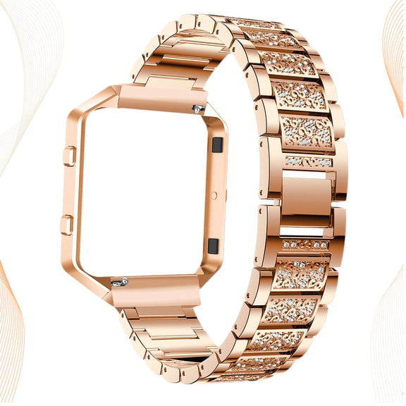 FONDOTIN Golden Metal Watchband Stylish Replacement Strap for Watches