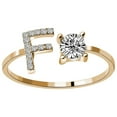 thumbnail image 1 of Dsscvnef Fashionable and Opening 26 Letters with Diamond Ring Ladies Jewelry, 1 of 4