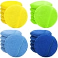 thumbnail image 1 of 20 aplicadores de cera de microfibra de 5.0 in con bolsillo para los dedos, aplicador de cera de esponja redonda de microfibra, almohadilla de limpieza, esponja de espuma para pulir a mano de coche, amarillo, verde, azul y azul oscuro Ormromra LRWJ110, 1 of 7