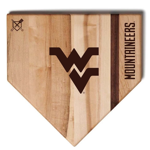 Baseball BBQ West Virginia Mountaineers 17'' x 17'' Home Plate Cutting Board
