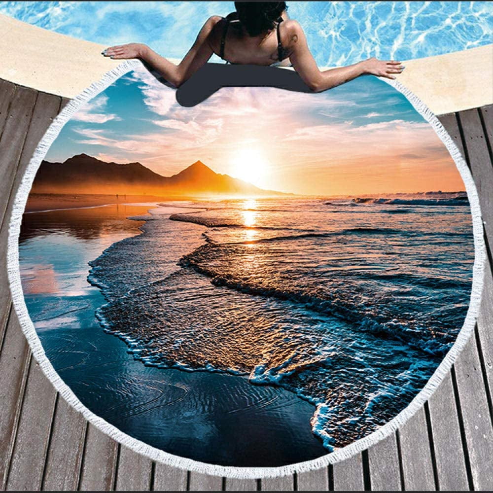 Round beach blanket with fringe hotsell