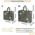 thumbnail image 2 of FORMRS Womens Corduroy Tote Bag Crossbody Shoulder Handbag with Pocket, Christmas Holly Leaves, 2 of 7
