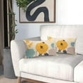thumbnail image 6 of Navy Blue Yellow Foral Pillow Covers 12X20 Inch Spring Summer Outdoor Linen Lumbar Pillow Cases Turquoise Beige Flowers Recgantle Throw Pillows Set of 2 Home Decor for Living Room Bedroom Bed Cushion, 6 of 6