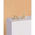 thumbnail image 4 of Molenia 18K Gold Plated Zodiac Stud Earrings for Women, 925 Sterling Silver Cubic Zirconia, 12 Constellation Astrology Jewelry Birthday Earrings Gift for Her Women, 4 of 8