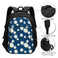 thumbnail image 3 of Balery Daisies Flowers Mochila con carga USB para hombre y mujer - Mochila impermeable y antirrobo para laptop con puerto USB para viajes, trabajo, 3 of 7