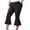 *Black, variant on VBVC Women's Plus High Waist Flare Cropped Pants,Pull-On Stretch Capri Trousers For Women,Ladies Butt Lift Workwear with Pockets,Army Green,L-5XL