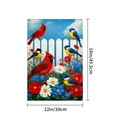 thumbnail image 4 of JOOCAR Linen Garden Flag with Cardinals and Chickadees for Spring Summer Home Outdoor Garden Yard Door Decor 12x18 inch, 4 of 5