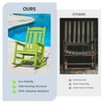 thumbnail image 3 of JUSTLET 2pc Outdoor Chair, HDPE Plastic Patio Rocking Adirondack Chairs,Apple Green, 3 of 8