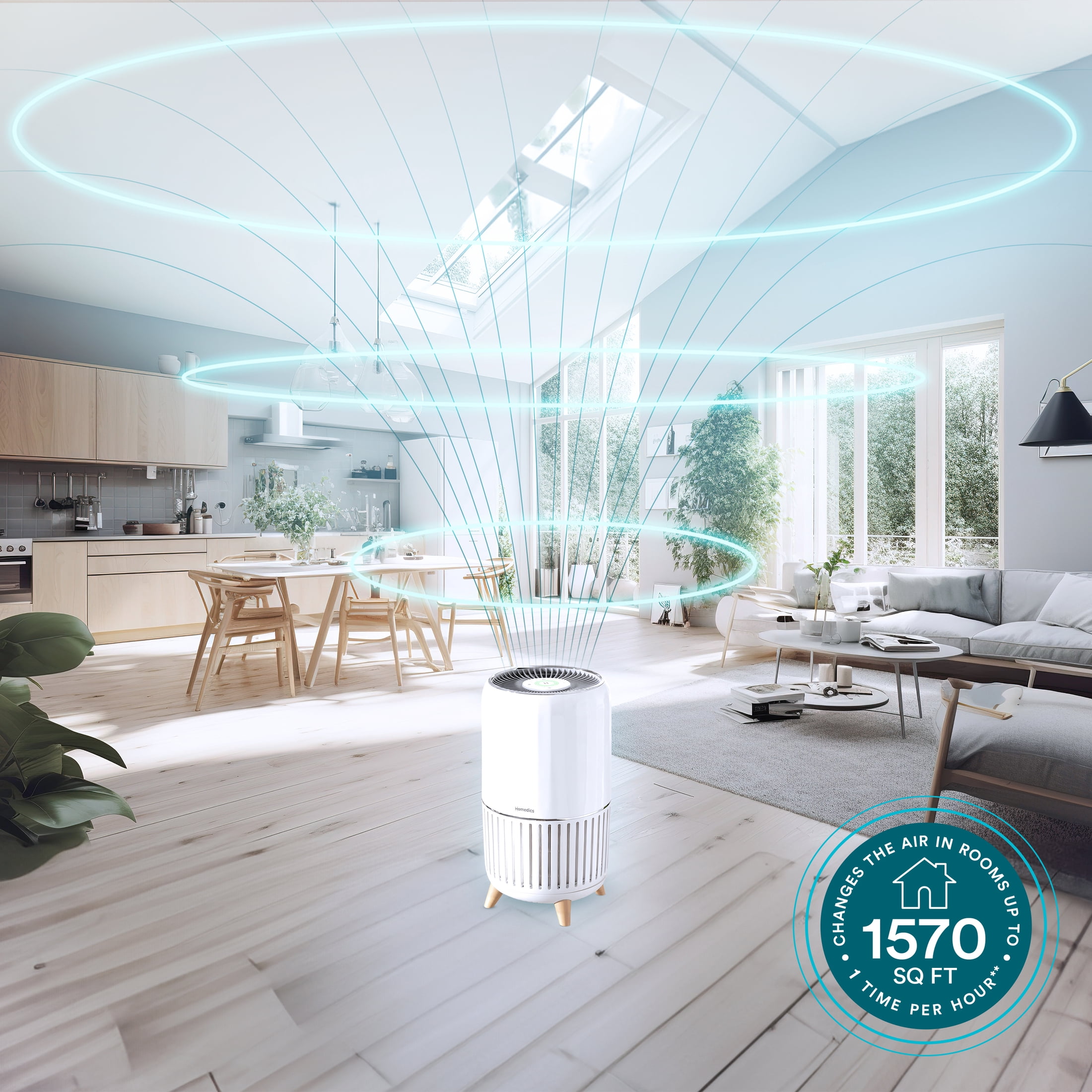 Smart True HEPA Air Purifier with Air Quality Monitor & UV-C​