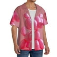thumbnail image 2 of Sikiie Pink Balloon Puppy Art Men's Cuban Shirt, Hawaiian Shirts, Business Casual Button Down Shirts, Short Sleeve Shirt-X-Large, 2 of 5