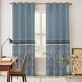 thumbnail image 5 of Kitchen Curtains 84 Inch Length 2 Panels, Boho Blue Flower Grommets Window Treatment Curtain, Abstract Bohemia Pesley Floral Thermal Curtains Drapes for Living Room/Bathroom, 5 of 9