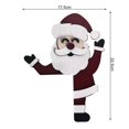 thumbnail image 7 of Soumake Christmas Door Topper Funny Cartoon Snowman Santa Claus Reindeer Wooden Door Frame Corner Sign for Home Party, 7 of 7