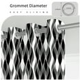 thumbnail image 4 of Aofoto Black Modern Abstract Striped Curtains, Darkening Privacy Window Drapes for Living Room ,2 Panels , 42" W x 84" L, 4 of 5