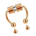 thumbnail image 1 of Sonducket 1 Uds. Aro para la nariz reutilizable de acero inoxidable, aro para la nariz, herraduras, joyería de aro sin perforación para decoración de Ropa, zapatos y accesorios Miscelánea Oro rosa, 1 of 8