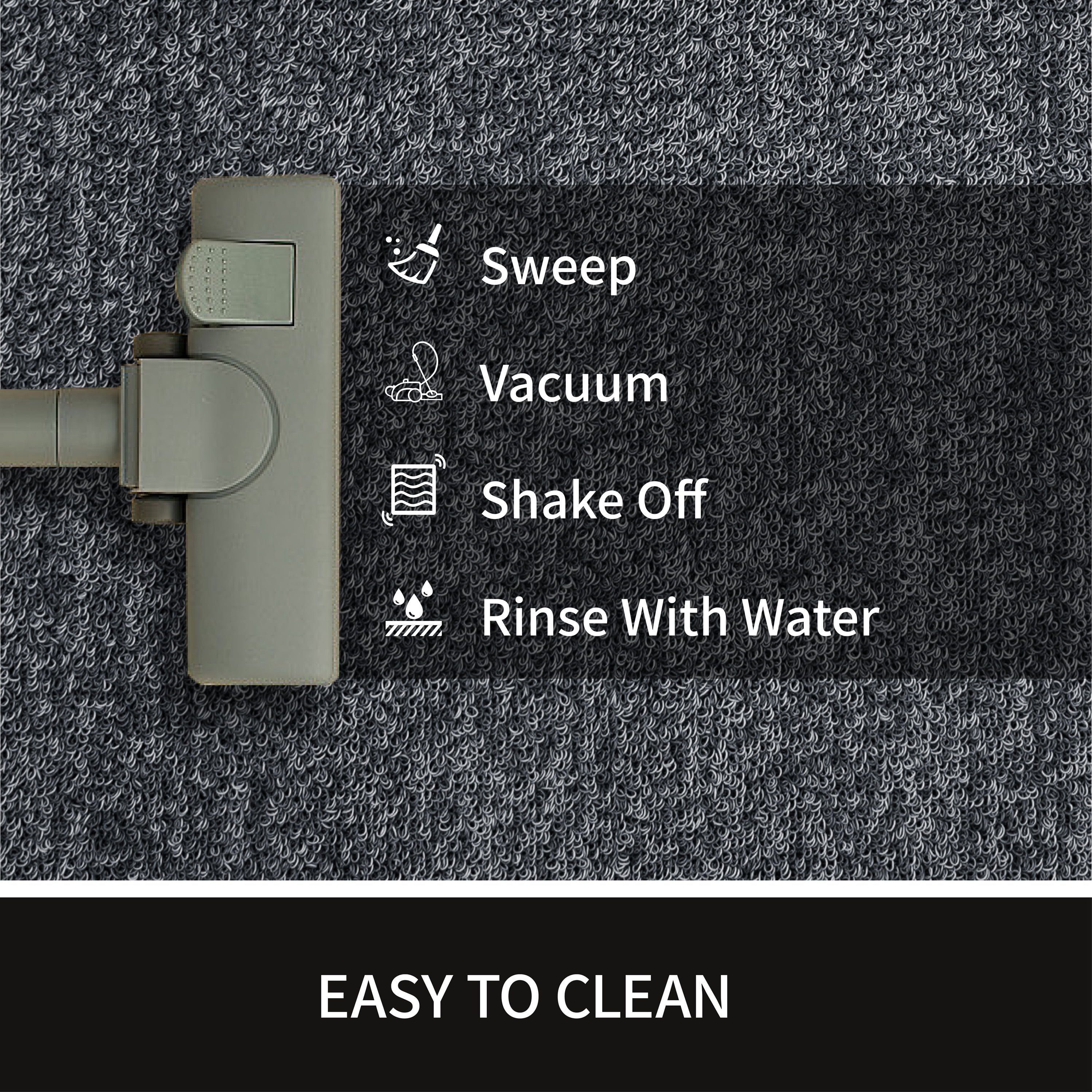 Artnice 16"x24" Door Mat for Outside Entry, Non Slip Rubber Backed Welcome Mats, Waterproof Resist Dirt Outdoor Mats for Front Door, Gray