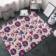 thumbnail image 3 of Skull lips record Guitar Shaggy Area Rug, Rugs for Living Room Bedroom Non Slip Door Mat Indoor Carpet Machine Washable Nursery Home Decor Floor Mats for Entryway 60x39in-#, 3 of 5