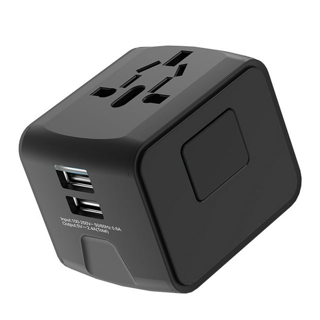 jovati Travel Charger for Multiple Devices Travel Charger Multifunctional Charging Base 2Usb Conversion Socket Plug British Standard Australian Standard European Standard Us Standard Universal