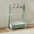 thumbnail image 3 of Qaba Kids Clothing Rack, Kids Dress Up Rack with Storage, Hangers, Green, 3 of 10