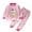 ZC Pink, variant on Girls Pajamas Children's Homewear Long Sleeve Round Neck Shirts Top and Cozy Pyjama Trousers 2 Pieces Valentine's Day Print Sleepwear Kids Casual Pjs Outfits Size 2-3