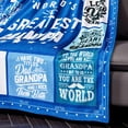 thumbnail image 4 of LHSHID Grandpa Blanket Gifts for Grandpa on Fathers Day from Grandkids World's Greatest Grandpa Soft Throw Blanket Christmas Birthday Present for Grandfather 60"x80", 4 of 6